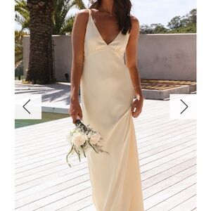 Yellow long dress - wedding guest or bridesmaid